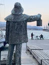 Statue of the fisherman in savona - Italy